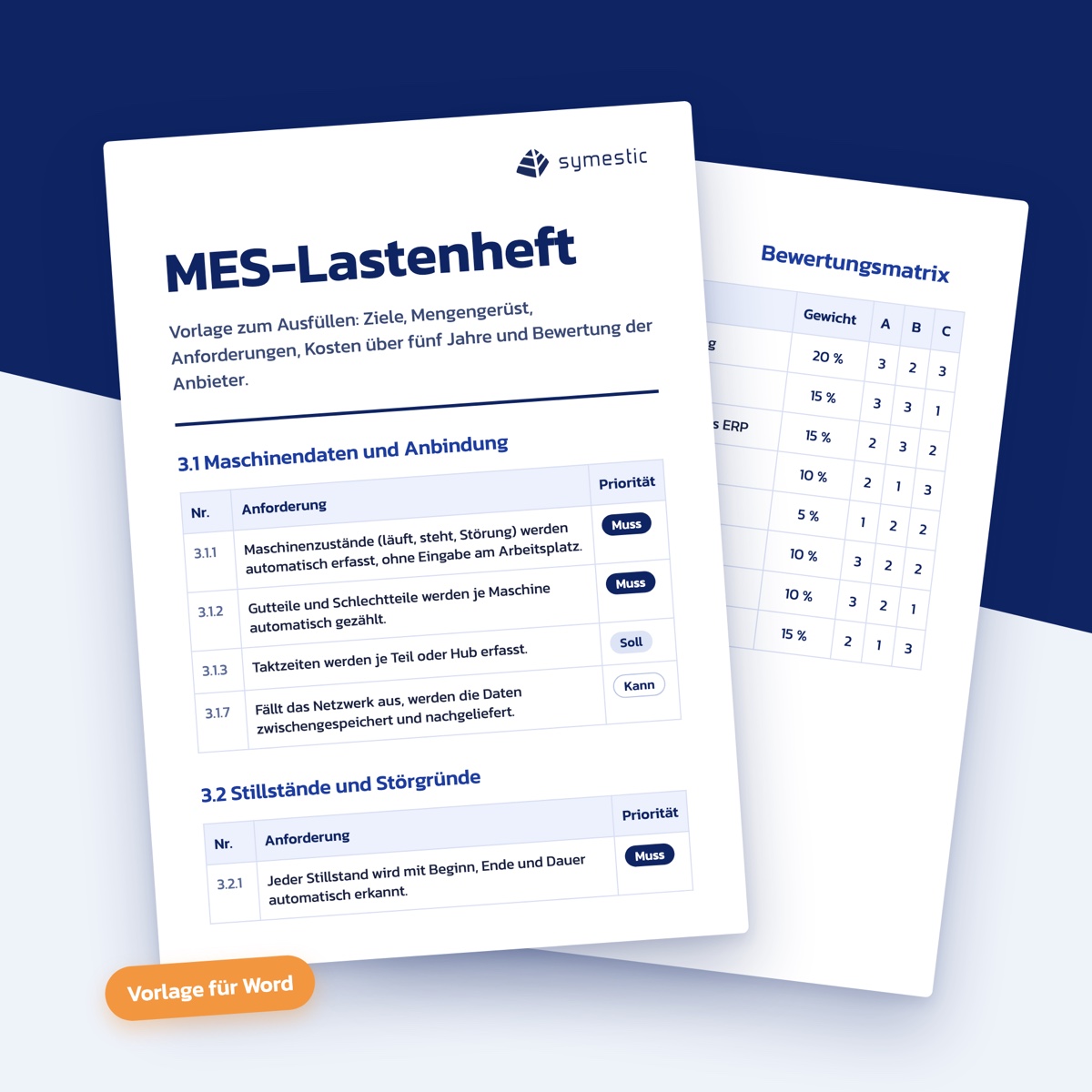 MES-Lastenheft Vorlage für Word