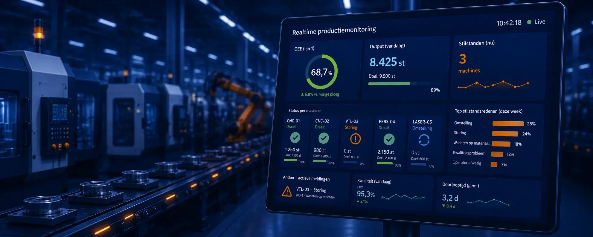 Realtime productiemonitoring: zo werkt het