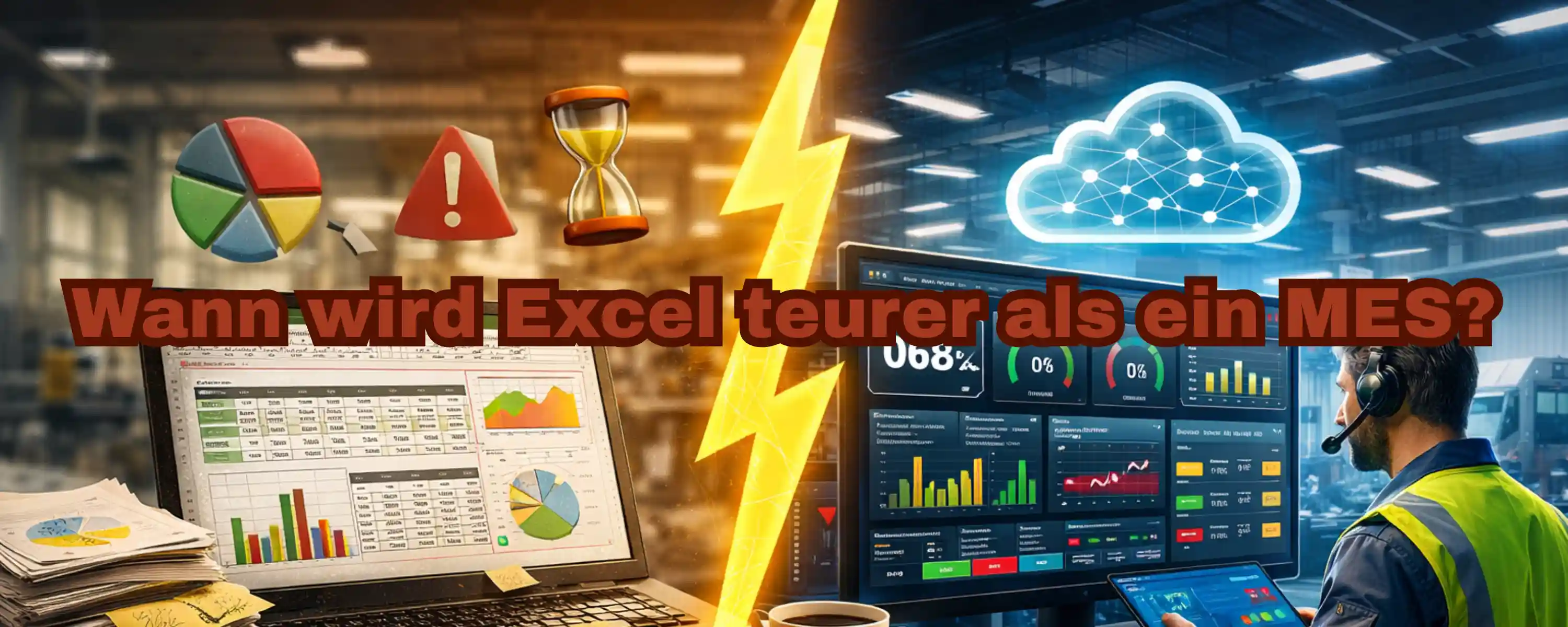 Excel vs. MES in der Produktion: 12-Kriterien-Vergleich & Kipppunkte