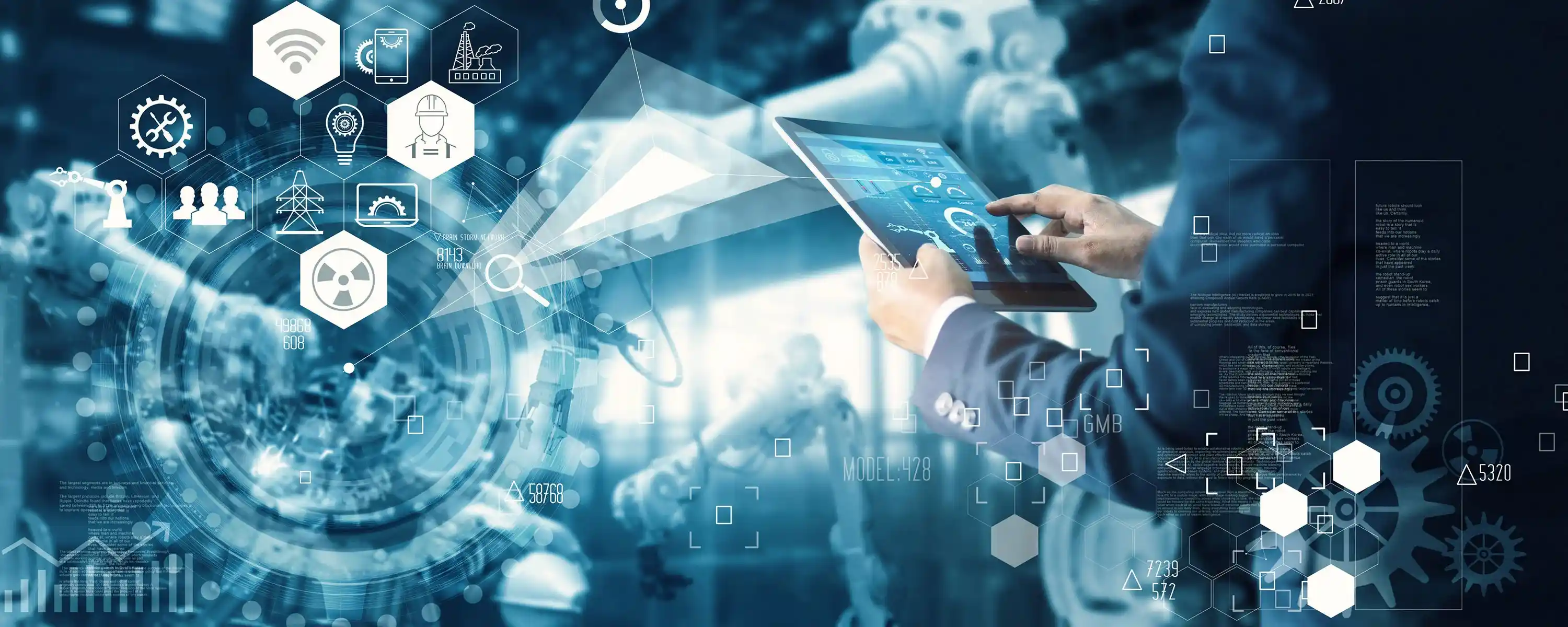 Manufacturing Execution System: Tablet-Steuerung in der vernetzten Produktion mit Robotik, IoT-Sensoren und Echtzeit-Datenanalyse