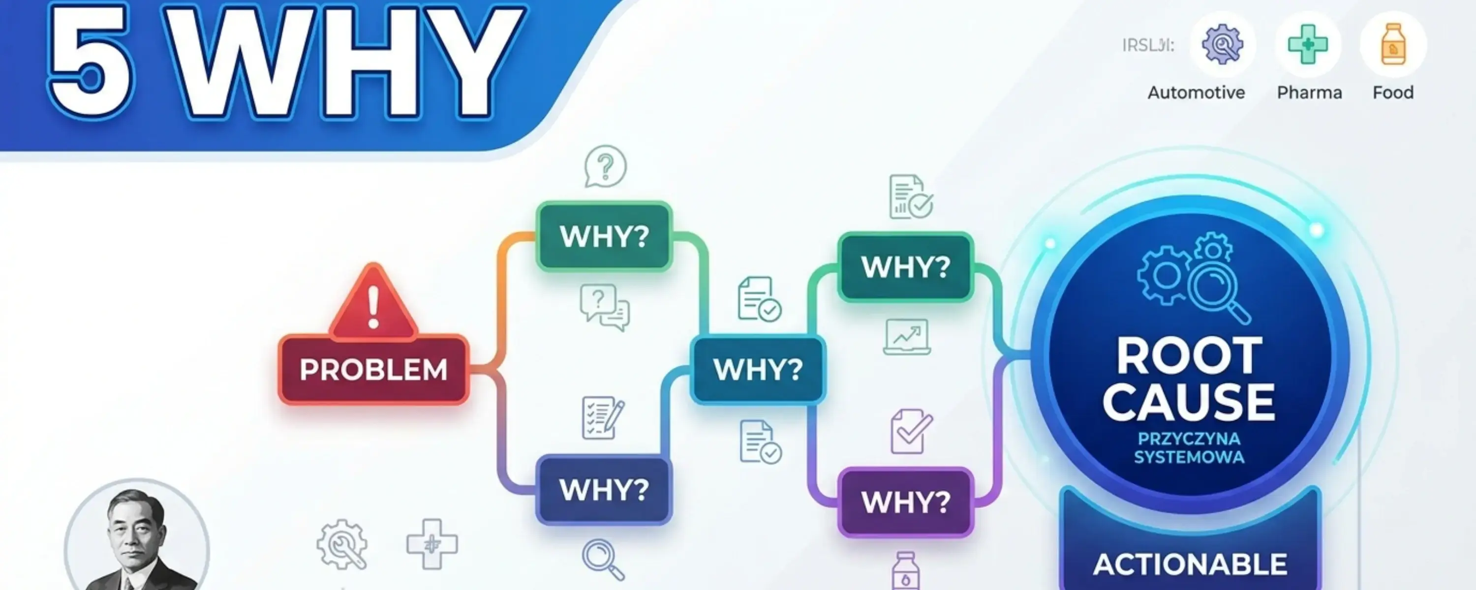 Metoda 5 Why — 5 razy dlaczego, przykłady i szablon