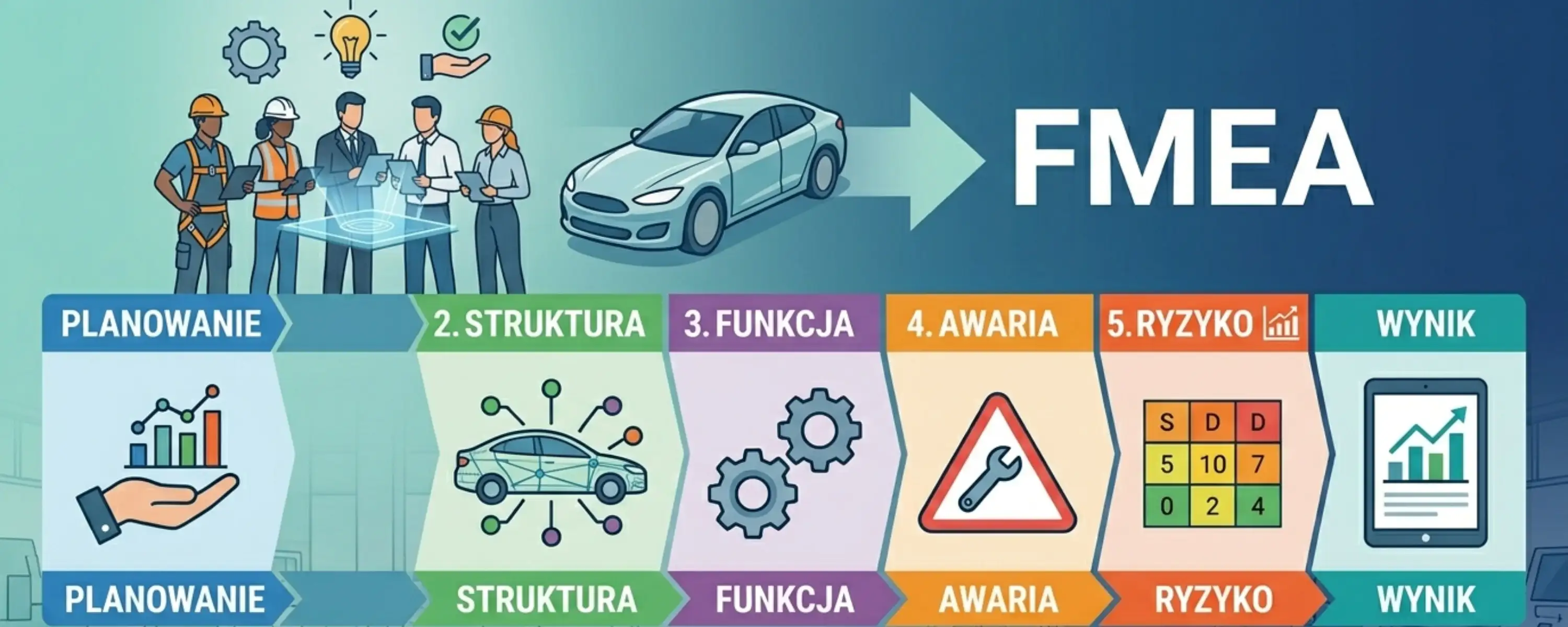 Analiza FMEA — metoda, 7 kroków i praktyczny przykład